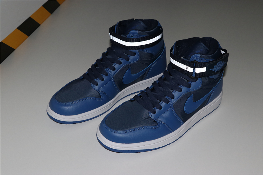 Air Jordan 1 Strap Bred Blue Shoes - Click Image to Close